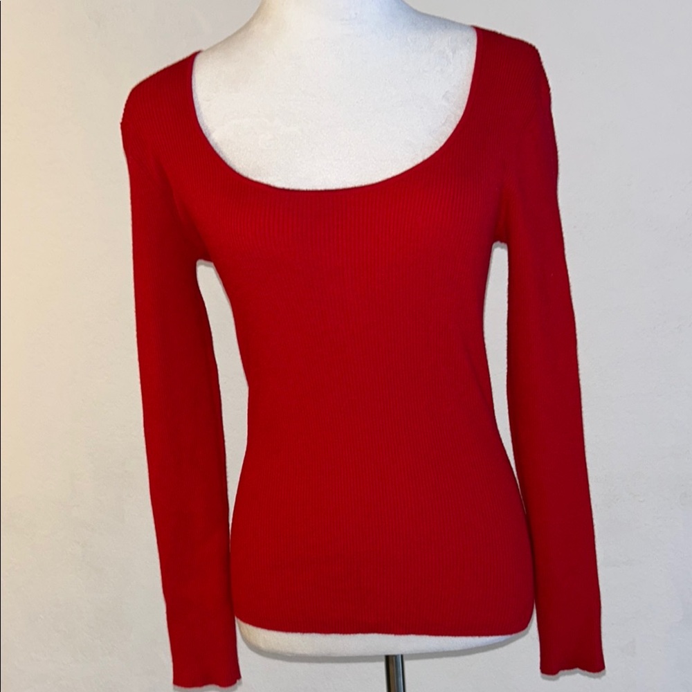 Bailey 44 ,Elegant Red Women's Top - Picture 2 of 4